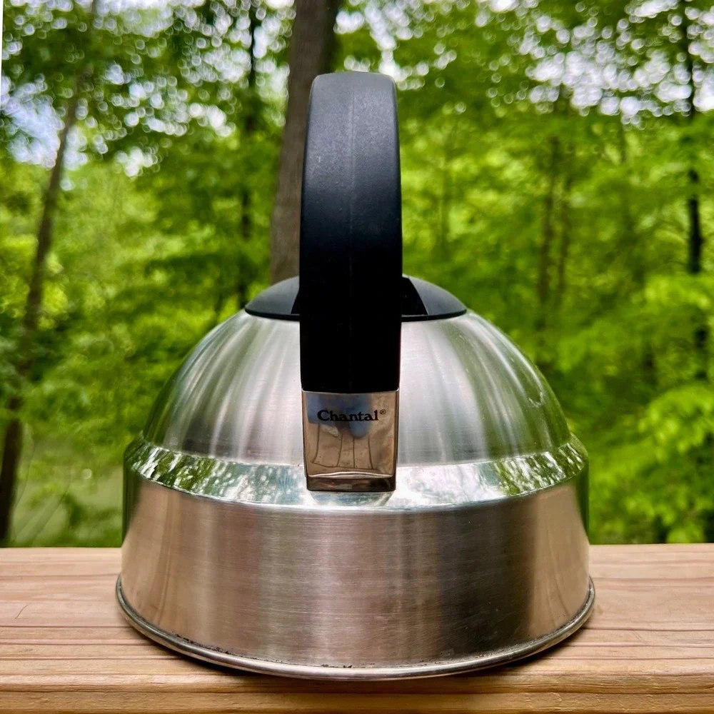 Vintage Chantal Stainless Steel Whistling Tea Kettle - 1.7 Qt Stovetop Teapot